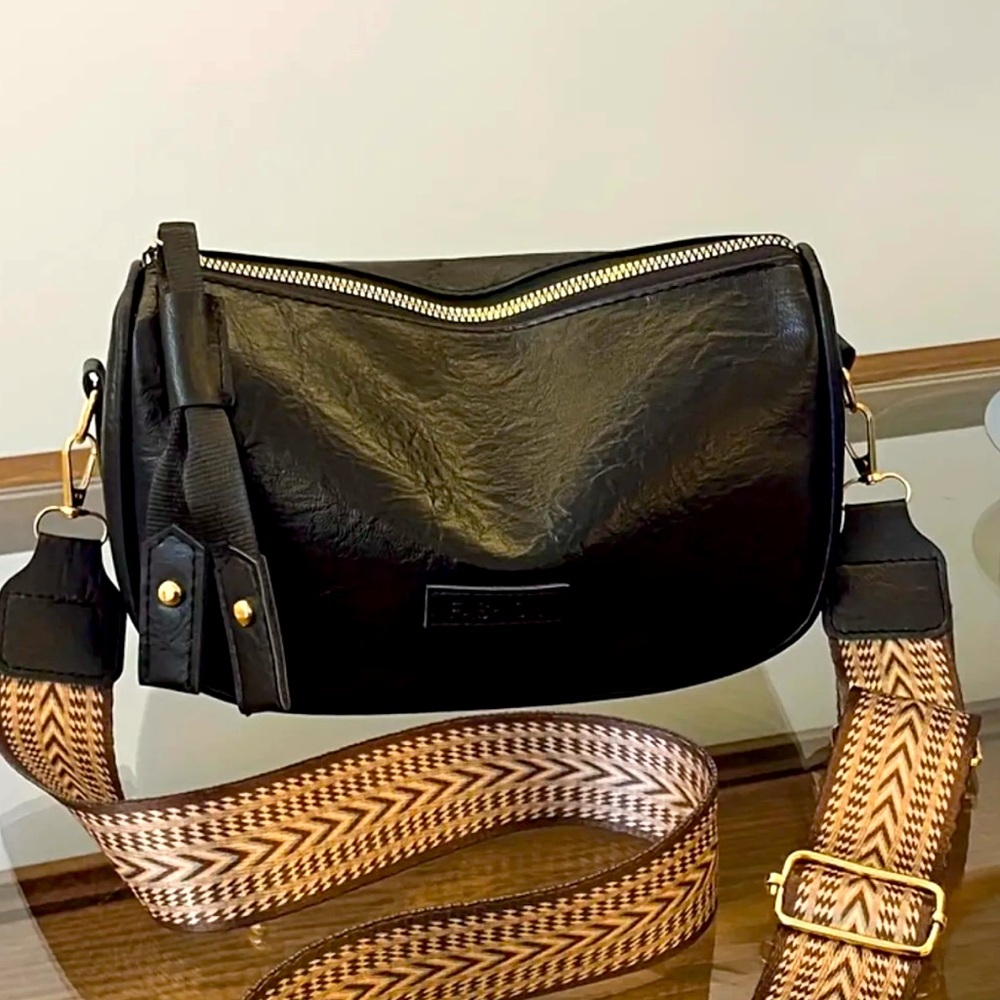 >SALE< New - Vintage Inspired  -Super Cool Faux Leather Mini Boston Bag - Black